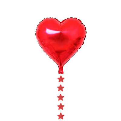 Kırmızı Kalp Folyo Balon Kuyruğu - 1
