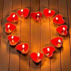 Kırmızı Kalp Tealight 25 Li Mum - 2