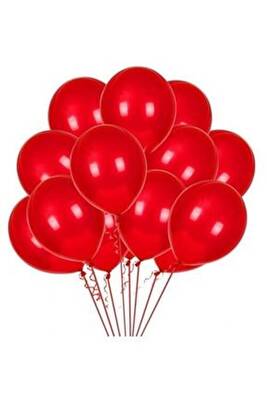 Kırmızı Metalik Latex Balon 10 Adet - 1