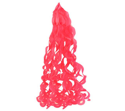 Kırmızı Pelürden Uçan Balon Püskül Süsü - Parti Sürprizi