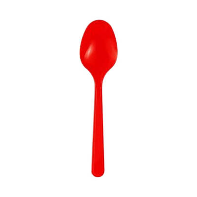 Kırmızı Plastik Kaşık 10 Lu - 1
