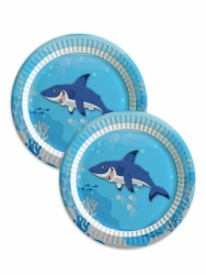 Köpek Balığı Teması Karton Tabak 8 Adet - Parti Sürprizi