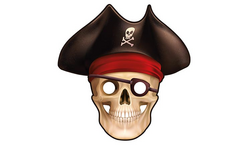 Korsan Kağıt Maske 6 Adet - Parti Sürprizi