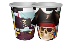 Korsan Teması Bardak 8 Adet - Parti Sürprizi