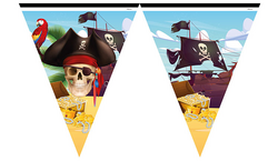Korsan Teması Bayrak Afiş Set - Parti Sürprizi
