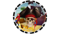 Korsan Teması Tabak 8 Adet - Parti Sürprizi