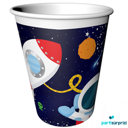 Kozmik Galaksi Uzay Teması Bardak 8 Adet - Parti Sürprizi