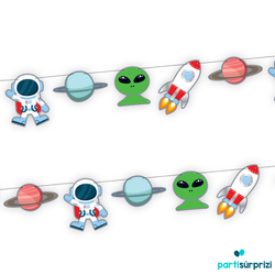 Kozmik Galaksi Uzay Teması Özel Kesim Banner - Parti Sürprizi
