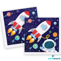 Kozmik Galaksi Uzay Teması Peçete 16 Adet - Parti Sürprizi