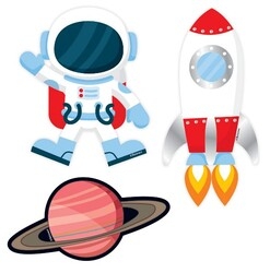 Kozmik Galaksi Uzay Temalı Aksesuar 8 Adet - Parti Sürprizi