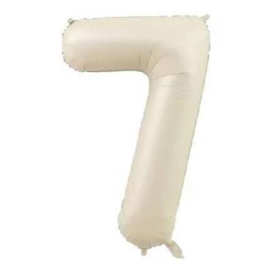 Krem Renk 7 Rakam 76 cm Folyo Balon - 1