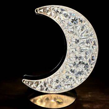 Kristal Hilal Ay Led Lamba Dekor Süs 1 Adet - 1
