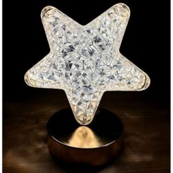 Kristal Yıldız Led Lamba Dekor Süs 1 Adet - Parti Sürprizi