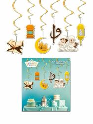 Kuran Okuyorum 6 Lı Tavan Süs - Parti Sürprizi