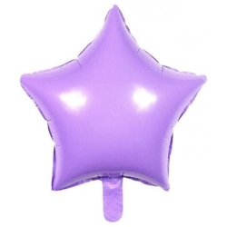 Lila Yıldız Folyo Balon 1 Adet - Parti Sürprizi