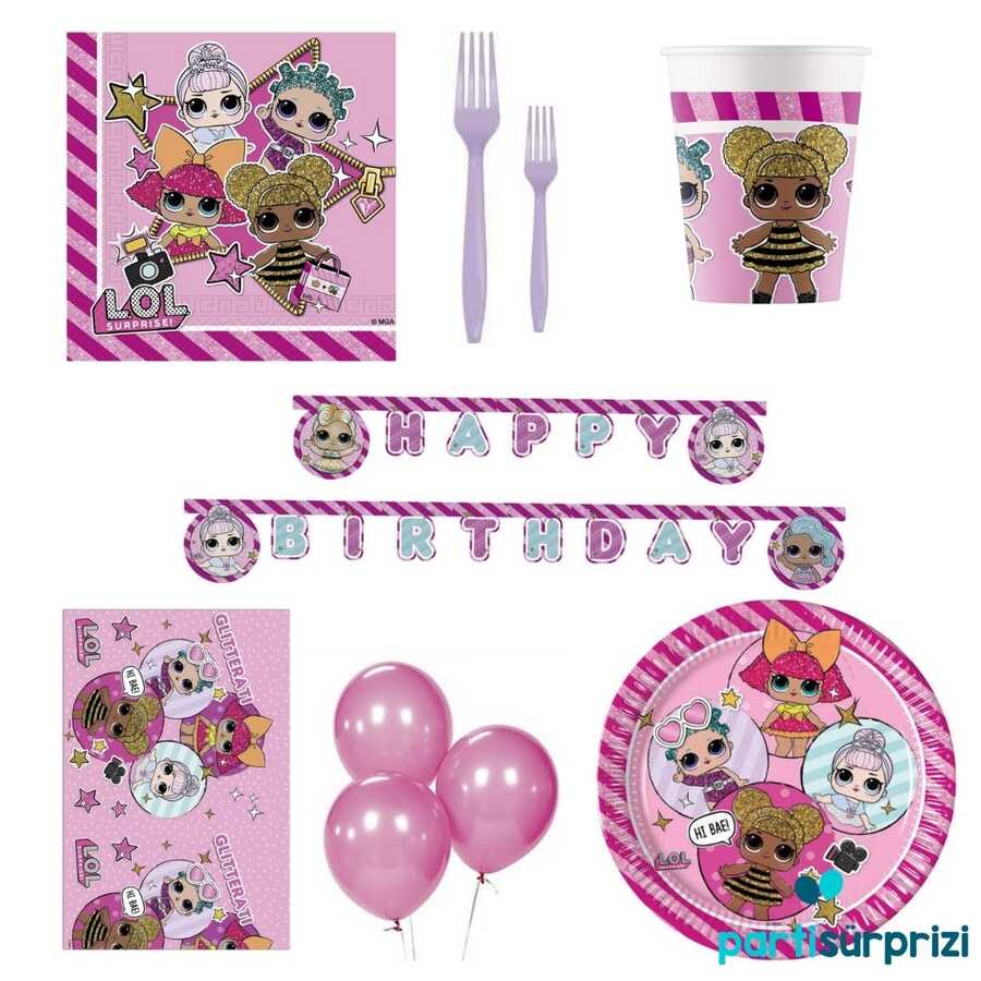LOL Bebek Parti Seti 8 Kişilik Parti Sürprizi