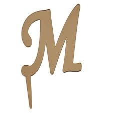 M Harf Aynalı Altın Pleksi 7 cm - Parti Sürprizi