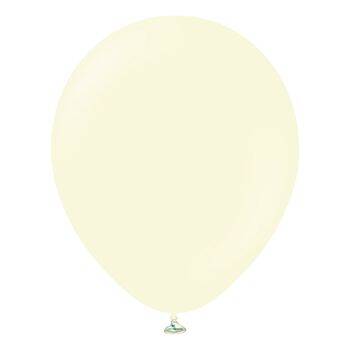 Macakaron Pale Sarı Latex Balon 6 Adet - 1