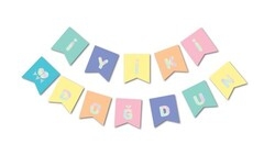 Macaron Renkler Hologram İyi ki Doğdun Afiş - Parti Sürprizi