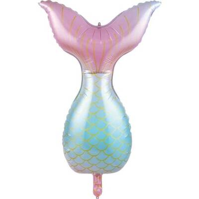 Makaron Deniz Kızı Kuyruk Şekilli Folyo Balon - 1