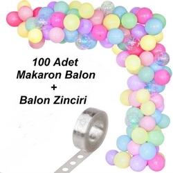 Makaron Zincir Balon Set - Parti Sürprizi