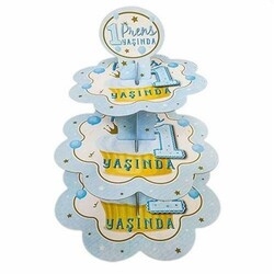 Mavi 1 Yaş Prens Kek Standı - Parti Sürprizi