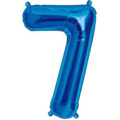 Mavi 7 Rakam Folyo Balon 40 cm 1 Adet - 1