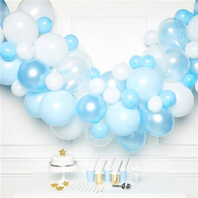 Mavi Beyaz Latex Balon Set