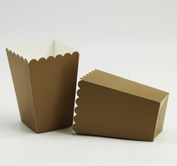 Metalik Altın Popcorn Mısır Kutusu 8 Adet - Parti Sürprizi