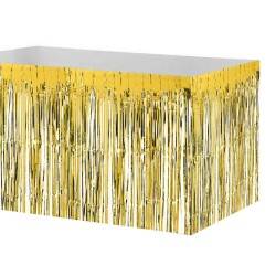 Metalik Altın Püsküllü Masa Eteği 70x300 cm - 1