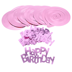 Metalize Happy Birthday Pembe 6 Lı Tavan Süs - Thumbnail