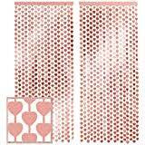 Metalize Rose Gold Kalpli Kapı Perdesi / Duvar Fonu - 1