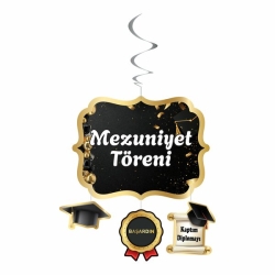 Mezuniyet Töreni Asmalı Tavan Süs Set - Parti Sürprizi