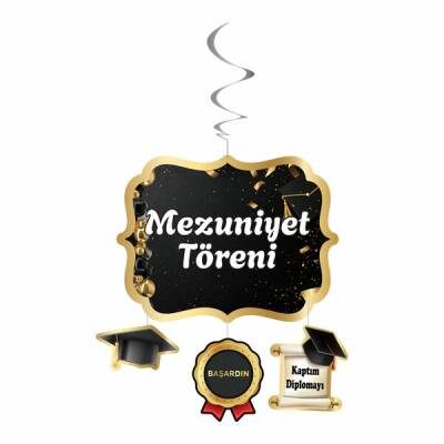 Mezuniyet Töreni Asmalı Tavan Süs Set - 1
