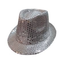 Michael Jackson Pullu Gümüş Şapka - Parti Sürprizi