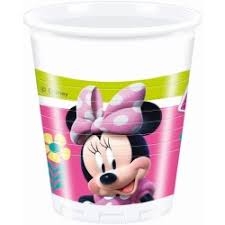 Minnie Mouse Plastik Bardak 8 Adet - Parti Sürprizi