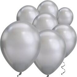 Mirror Krom Gümüş Küçük Boy 50 Li Latex Balon - 1