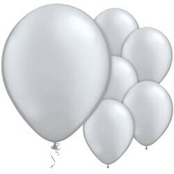 Mirror Krom Gümüş Küçük Boy 6 Lı Latex Balon - 1