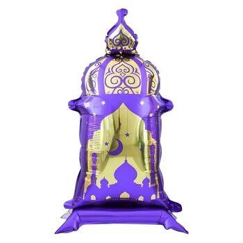 Mor Ayaklı Fener Şekilli Folyo Balon 1 Adet - 1