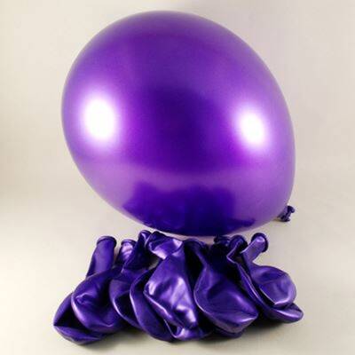 Mor Metalik 10 Lu Latex Balon - 1