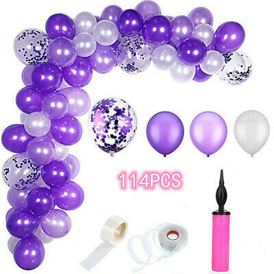 Mor Metalik Balon Zincir Set