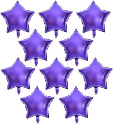 Mor Mini Shape Yıldız Folyo Balon 6 Adet - Parti Sürprizi