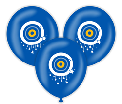Nazar Boncuğu Mavi Latex Balon 10 Adet - Parti Sürprizi