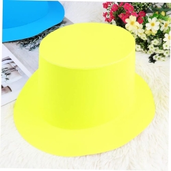 Neon Renk Sarı Silindir Şapka - Parti Sürprizi