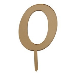O Harf Aynalı Altın Pleksi 7 cm - Parti Sürprizi