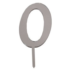 O Harf Aynalı Gümüş Pleksi 7 cm - Parti Sürprizi