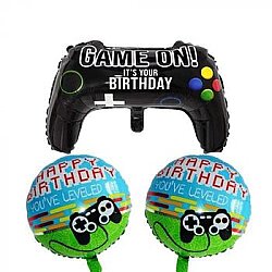 Oyun Konsolu Happy Birthday Folyo Balon Set - Parti Sürprizi
