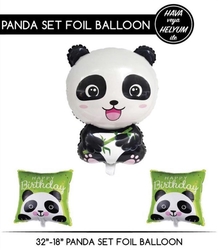 Panda Folyo Balon Set 3 Adet - Parti Sürprizi