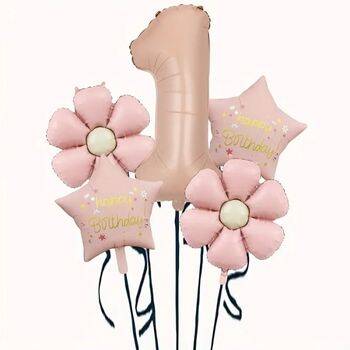 Papatya Karamel Happy Birthday 1 den 9 Yaş Folyo Balon Set - 2