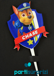 Paw Patrol Chase Pasta Süsü 1 Adet - Parti Sürprizi